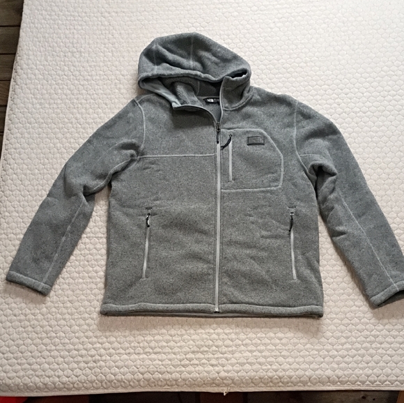The North Face Other - The North Face Fleece Jacket Men's XL Gray Full Zip Front Attached Hood